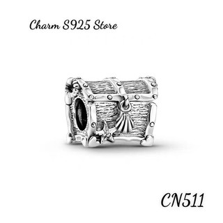 CHARM PAN ALE HÌNH RƯƠNG KHO BÁU BẠC S925 THUẦN KHIẾT HÀNG CAO CẤP