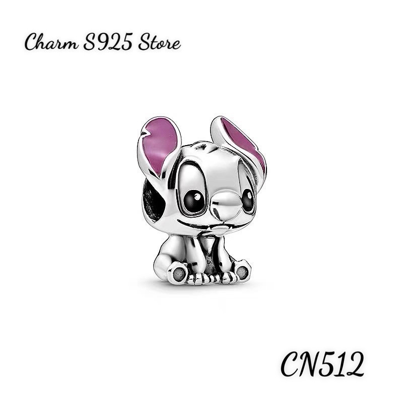charm pan hoạt hình disney stitch bạc s925 cao cấp
