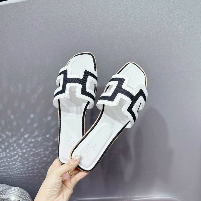 Dép lê HM trắng đen - Hàng QC cao cấp fullbox- kèm video thật