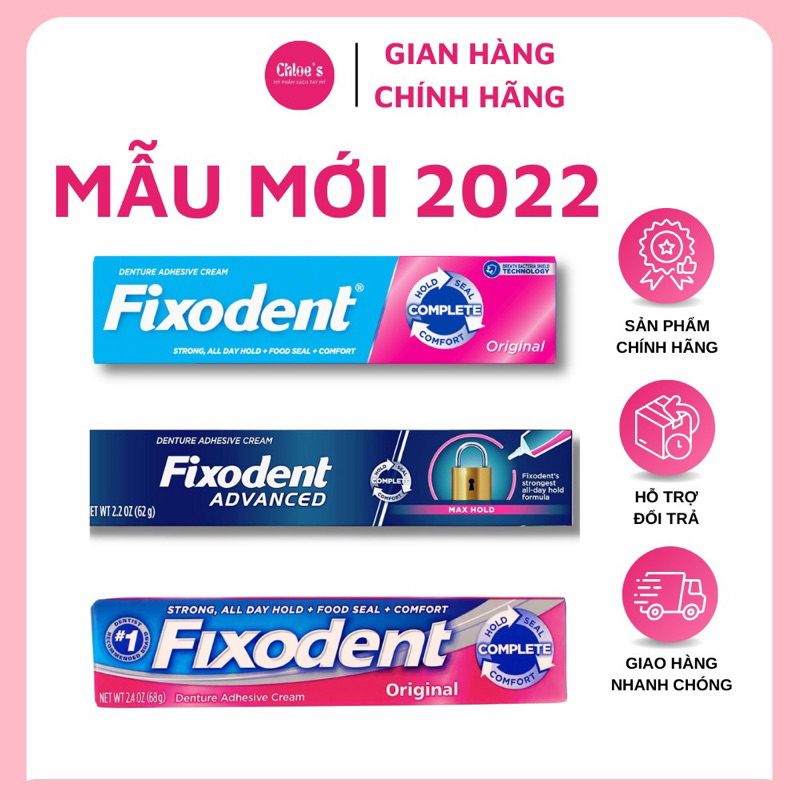 Keo Dán Hàm Răng Giả FIXODENT Original 68g Chính hãng Made in USA