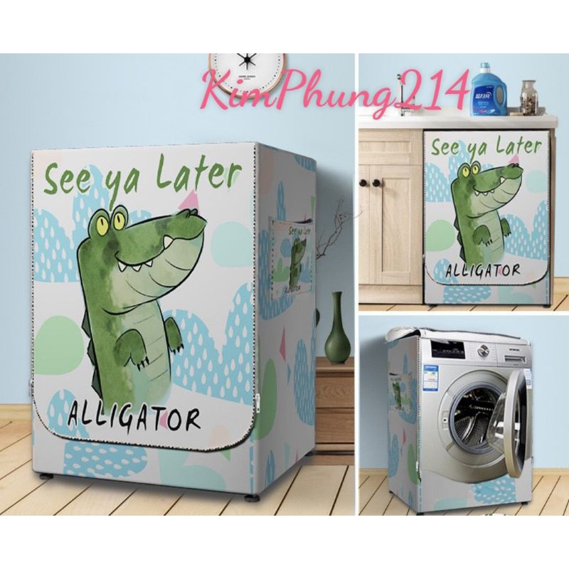 Áo Trùm Máy Giặt Cửa Ngang 8 Đến 9kg Chống Thấm Chống Siêu Bền