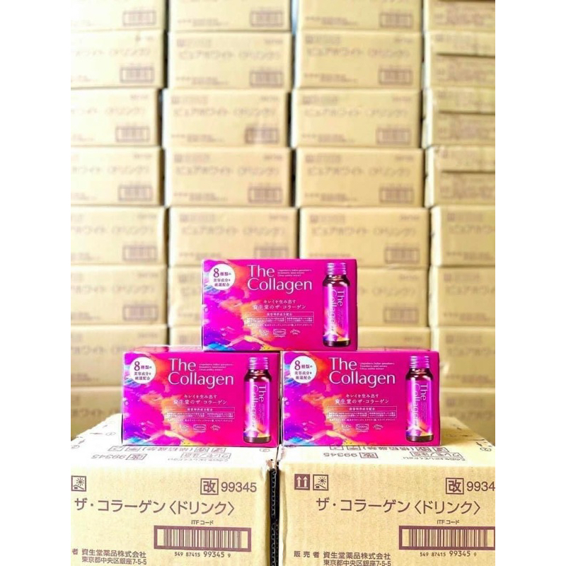 NƯỚC UỐNG ĐẸP DA THE COLLAGEN SHISEIDO HỘP 10 CHAI COLAGEN LIQUID DẠNG NƯỚC