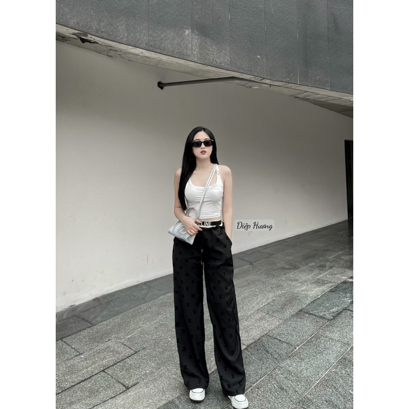 Set Áo Dây Mix Quần Xuông Ce.line
