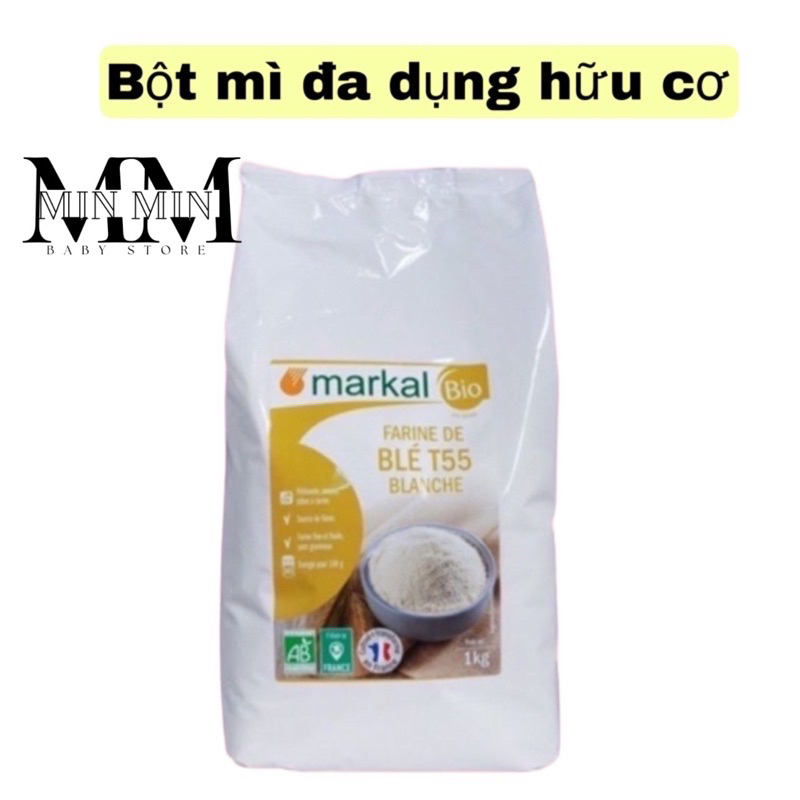 ( Tách lẻ 100g) Bột mì hữu cơ làm bánh , làm đồ ăn dặm cho bé Markal Pháp MM BABY STORE