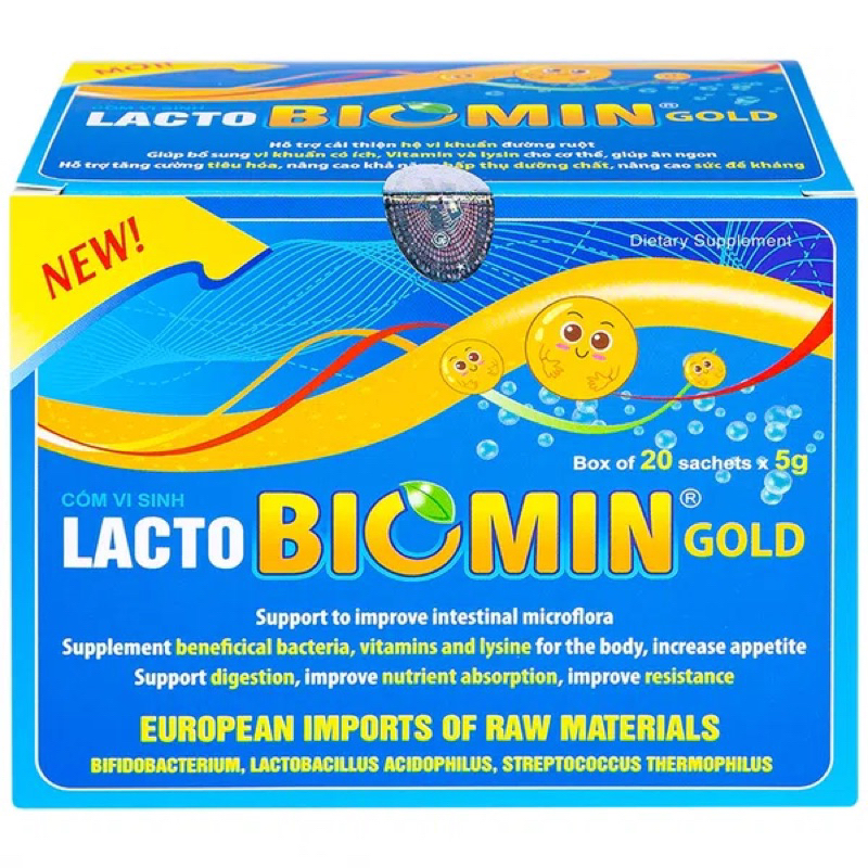 Cốm vi sinh Lacto Biomin Gold HdPharma tăng lợi khuẩn cho hệ tiêu hóa