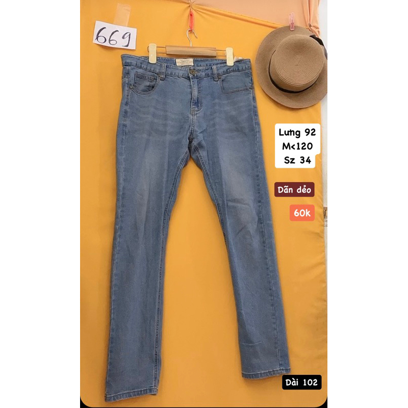 quần jean bigsize dãn êm size tầm 34.S669