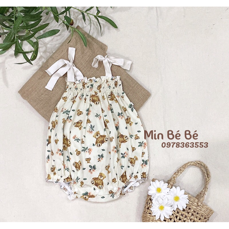 Body 2 dây thô hoa nhiều mẫu cho bé gái