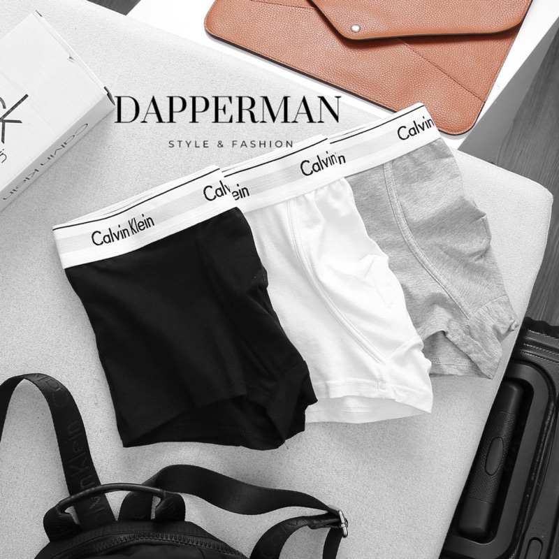 Combo 3 quần lót nam cotton thiên nhiên khô thoáng co dãn 4 chiều cao cấp DAPPERMAN