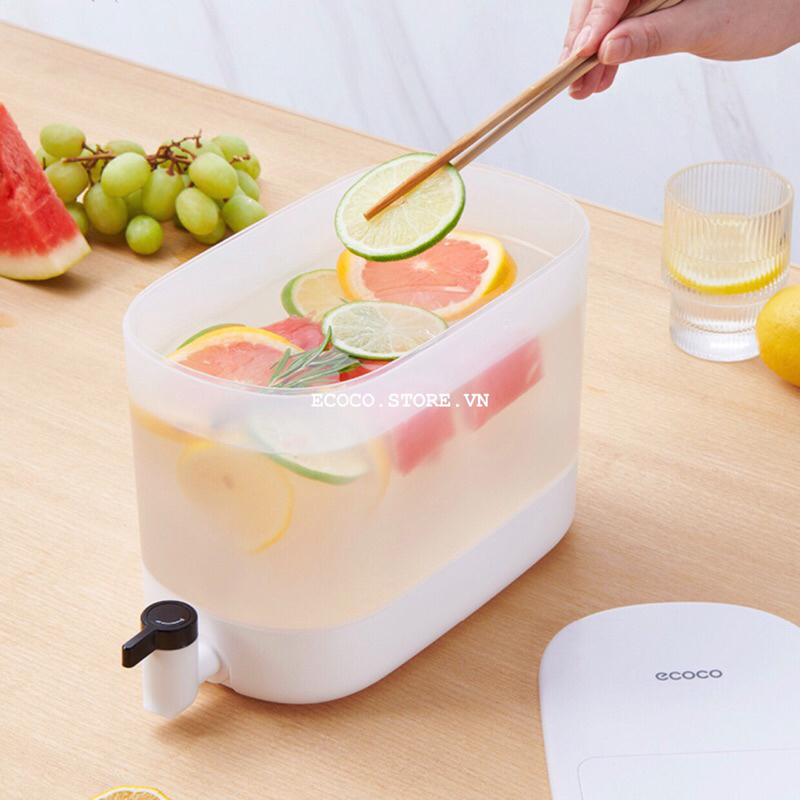 Bình nước 4l có vòi Ecoco, bình đựng nước detox để tủ lạnh có vòi Ecoco - ECOCO 2212