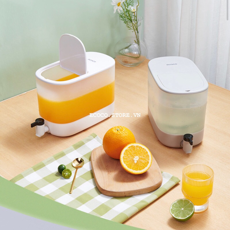 Bình nước 4l có vòi Ecoco, bình đựng nước detox để tủ lạnh có vòi Ecoco - ECOCO 2212