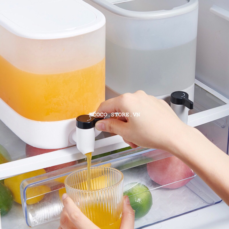 Bình nước 4l có vòi Ecoco, bình đựng nước detox để tủ lạnh có vòi Ecoco - ECOCO 2212