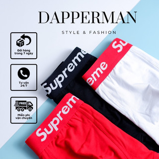 Quần lót nam boxer Supreme cao cấp cotton thiên nhiên co dãn 4 chiều DAPPERMAN
