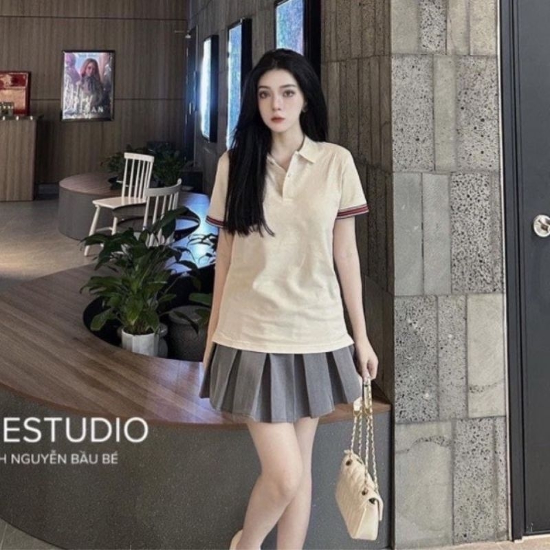 Sét áo phông kết hợp chân váy xếp ly (hàng thiết kế) ms:27