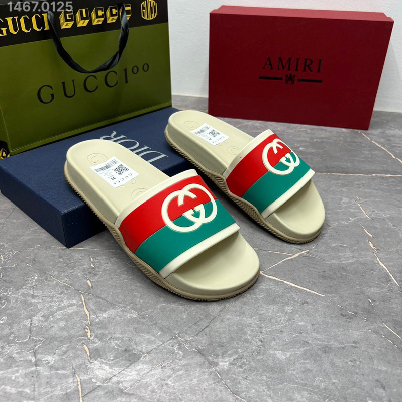 Dép lê nam GC màu be quai cao su mới nhất 2023