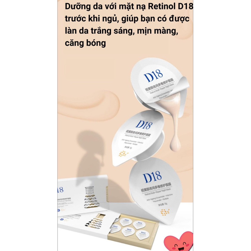 Mặt Nạ Retinol D18 Làm Trắng Và Săn Chắc Da