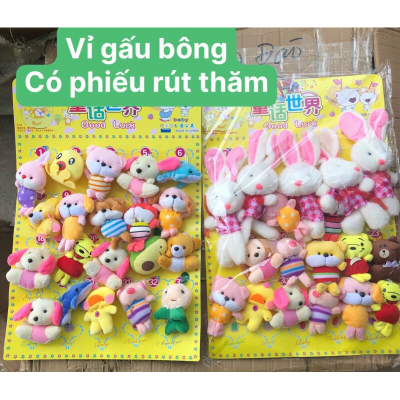 Vỉ rút thăm trúng gấu bông