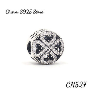 CHARM PAN ALE XỎ NGANG CỎ 4 LÁ BẠC S925 THUẦN KHIẾT HÀNG CAO CẤP