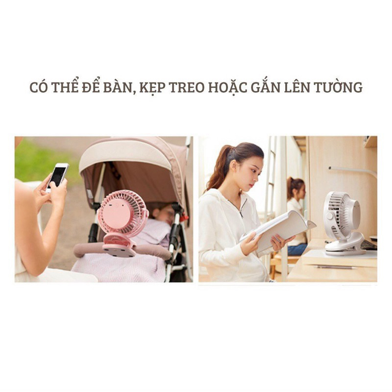 Quạt sạc tích điện clip fan 10.000mAh bản mới 2023