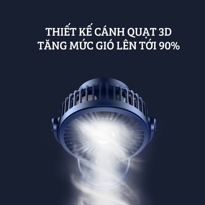 Quạt sạc tích điện clip fan 10.000mAh bản mới 2023