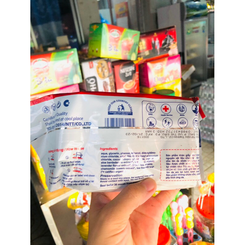 Khăn ướt  baby gói lớn nhỏ