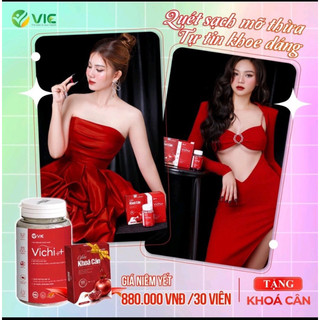Giảm cân vichi++ chính hãng dùng cơ địa chai lờn khó giảm lâu năm tặng viên khóa cân 30 viên