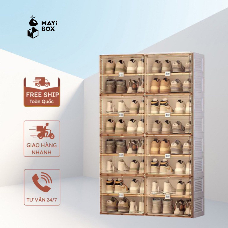 Hộp Đựng Giày, Kệ Để Giày Dép Gấp Gọn Mayibox 32 Đôi Bảo Hành 2 Năm SC2D8A