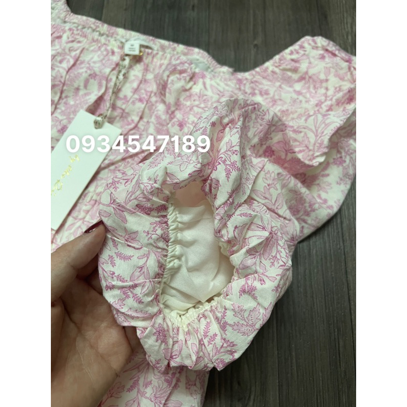 Đầm babydoll tay bồng, 2 lơp dáng xoè, chun eo màu hồng siêu dễ thương