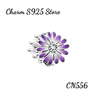 CHARM PAN ALE HOA CÚC TÍM BẠC S925 THUẦN KHIẾT HÀNG CAO CẤP