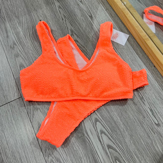 Bikini 2 mảnh thun gân quần thong