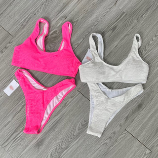 Bikini 2 mảnh thun gân quần thong
