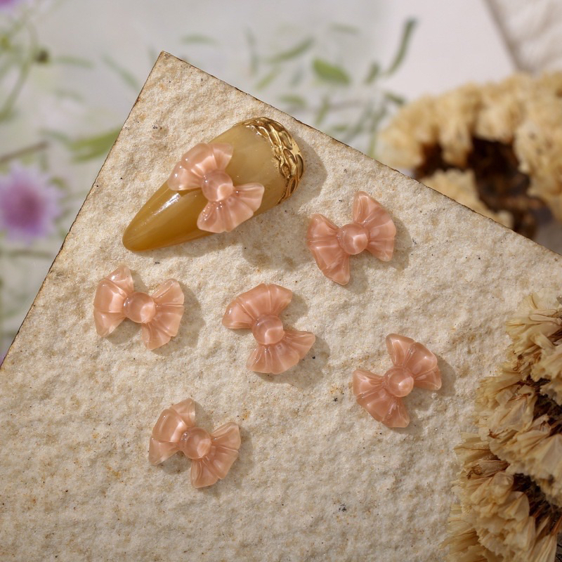 Nơ Nhựa Trang Trí Móng-Mix 4 Màu