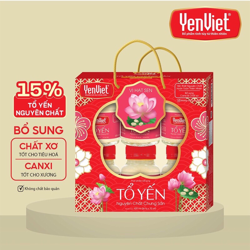 TỔ YẾN NGUYÊN CHẤT CHƯNG SẴN 65ml x 6 lọ ( Hộp )