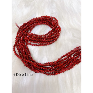 10 Dây Pha Lê Hạt Nón 4mm [Màu 2 Line] Giá Sỉ