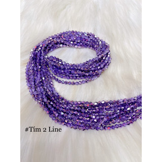 10 Dây Pha Lê Hạt Nón 4mm [Màu 2 Line] Giá Sỉ