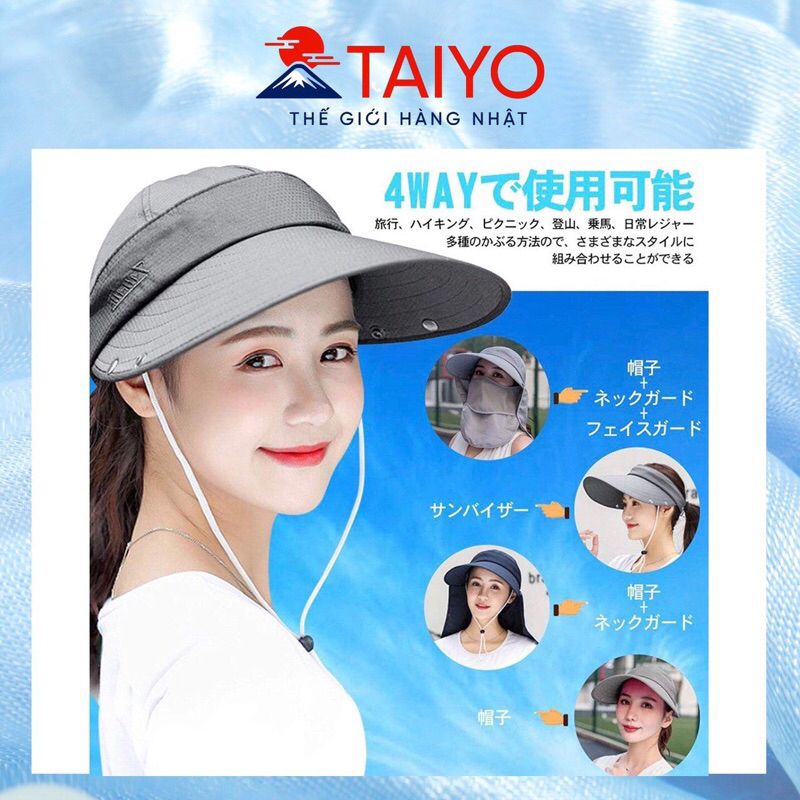 MŨ 4 in 1 𝗖𝗛𝗢̂́𝗡𝗚 𝗡𝗔̆́𝗡𝗚 𝗨𝗩 NHẬT BẢN 99% taiyo_vn