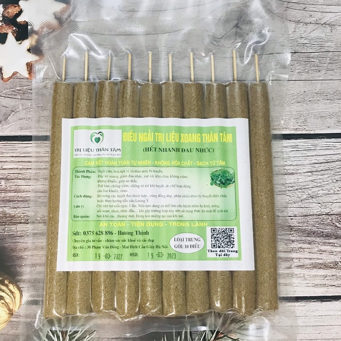 Điếu ngải cứu trị Xoang Diện Chẩn Thân Tâm cây dài 18cm