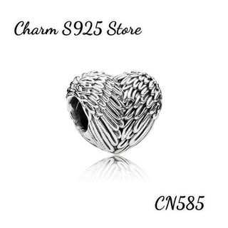 CHARM PAN ALE BẠC S925 THUẦN KHIẾT ĐÔI CÁNH TIM HÀNG CAO CẤP