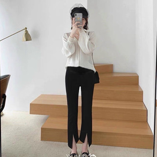 Quần bầu loe xẻ gấu,chất umi hàng loại 1