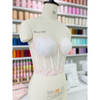 Rập bra corset cúp xoài ngang không độn