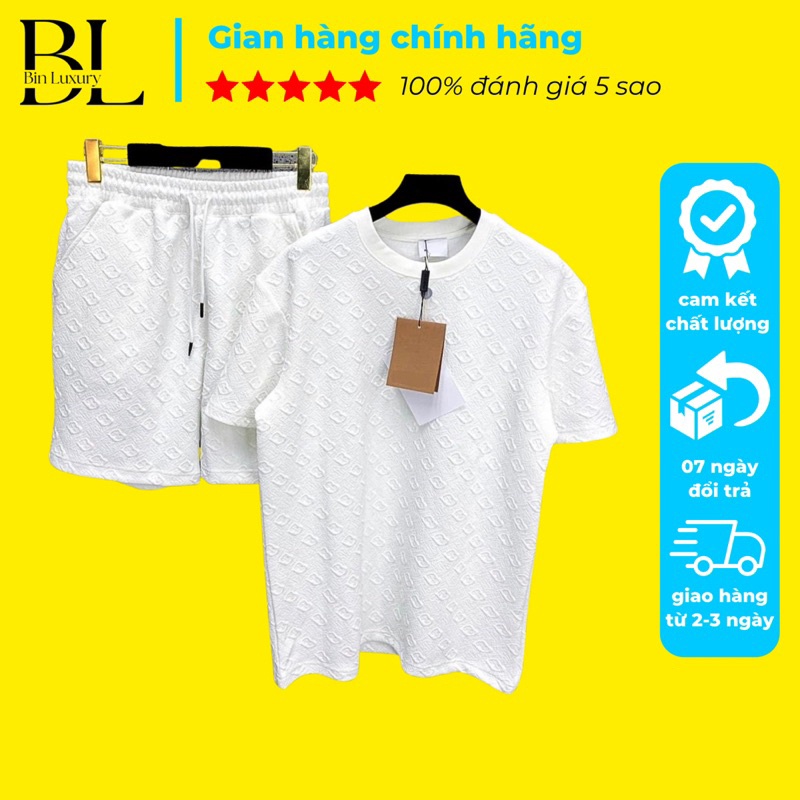 Bộ quần áo nam chất vải cotton xốp dập vân nổi