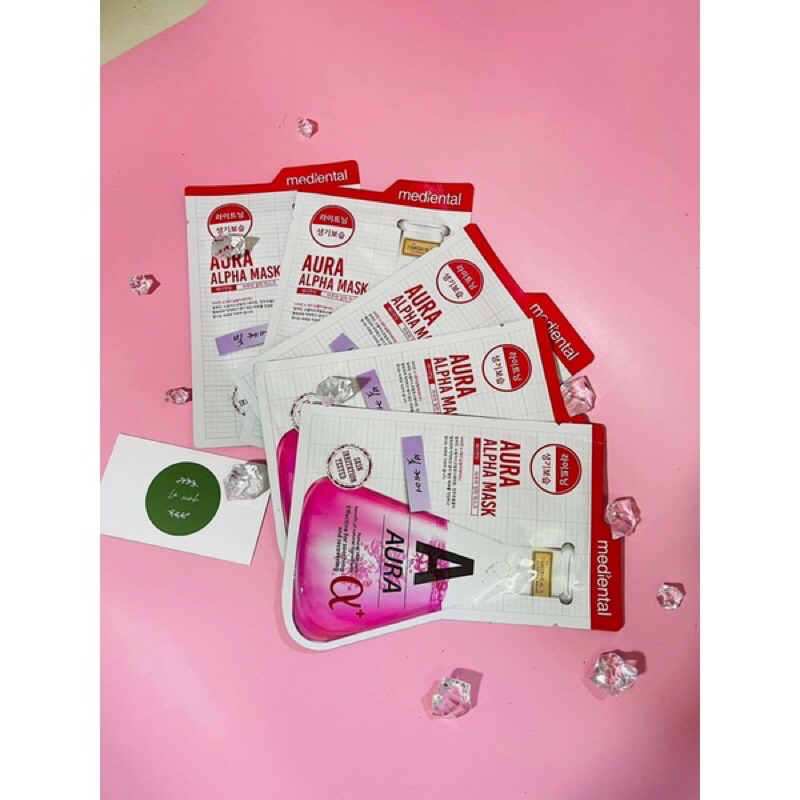 Mặt Nạ Mediental Aura Alpha Trắng Sáng Mediheal Aura Alpha A+