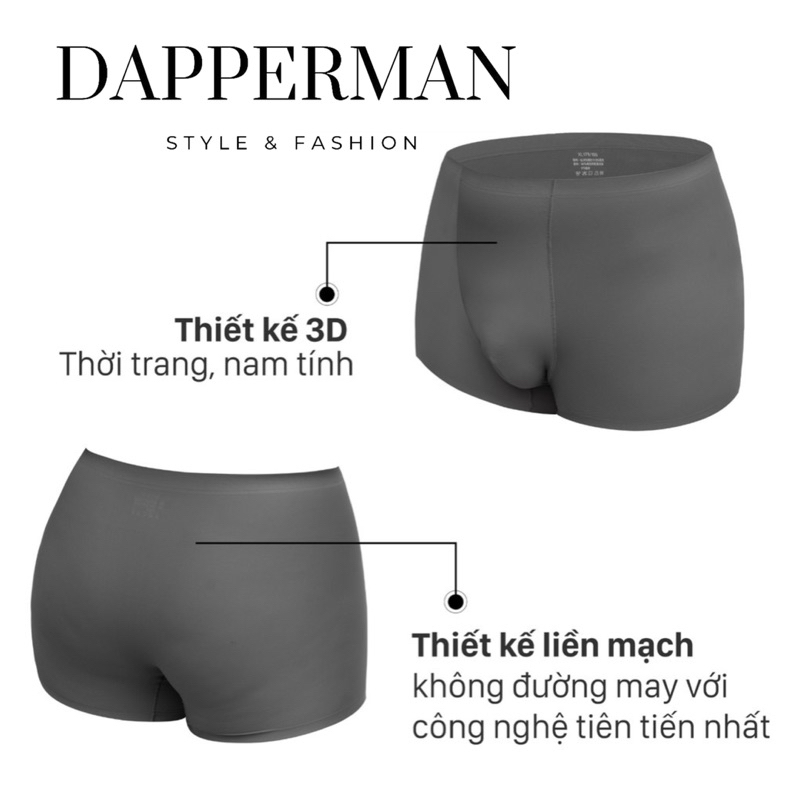 Quần sịp đùi nam boxer thun lạnh mềm mịn thoáng khí DAPPERMAN