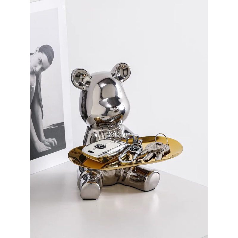 Khay Đựng Chìa Khoá Bằng Gốm Sứ Hình Thỏ Sang Trọng