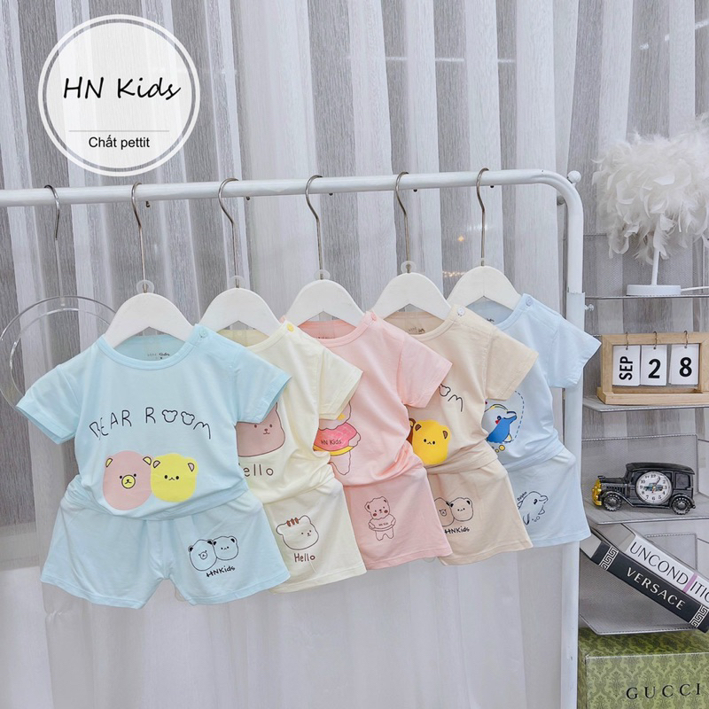 Bộ cộc HN Kids cho bé mầu trơn mát lịm tay🥰🥰🥰