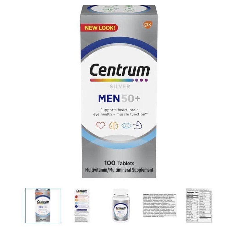 Centrum (Nam 50+) Vitamin tổng hợp cho Nam giới từ 50 tuổi Centrum Men 50+ 90 viên