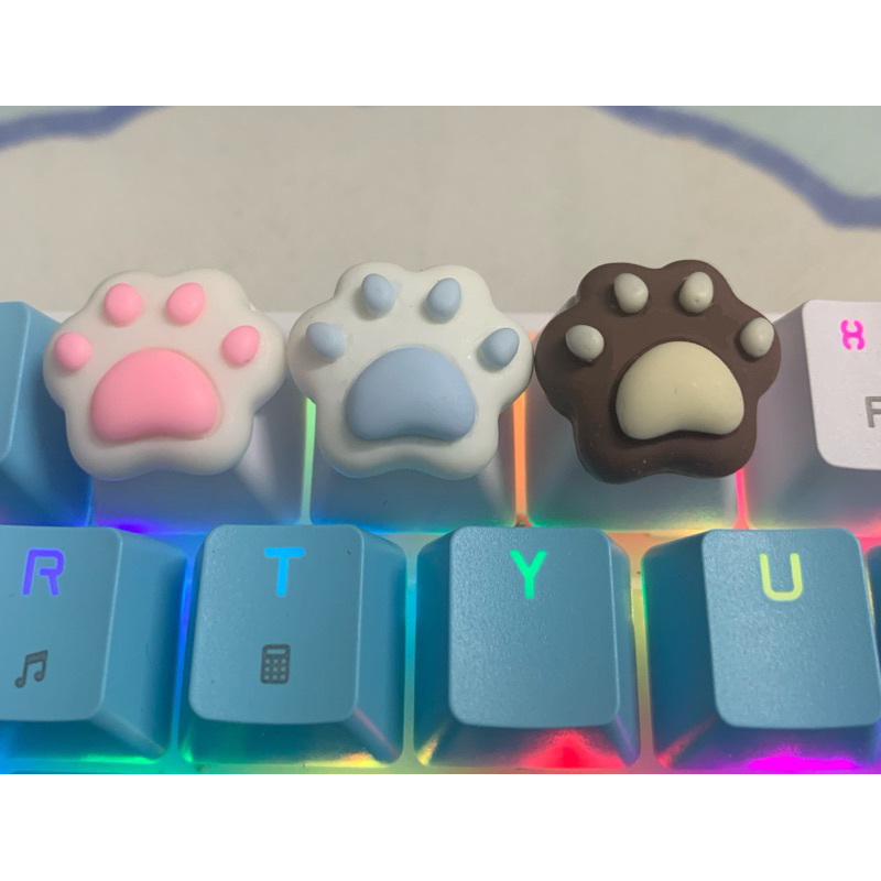 Nút bàn phím cơ ABS doubleshot dấu chân mèo decor xinh xắn🐾🐾