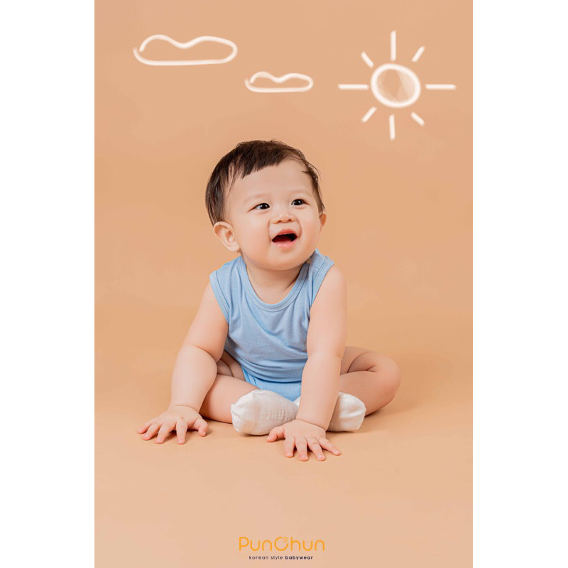 Punchun bộ ba lỗ cho bé mặc mùa hè SS23