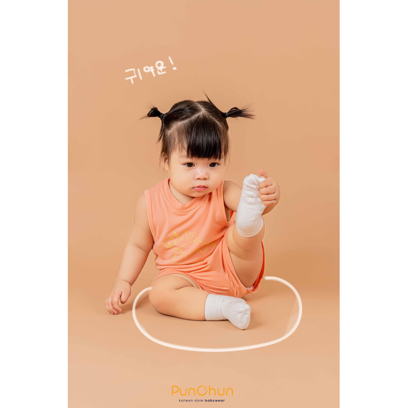 Punchun bộ ba lỗ cho bé mặc mùa hè SS23