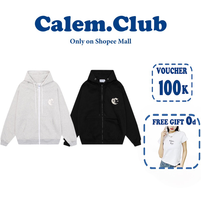 [SALE- NỈ MỎNG ] Áo Hoodie Zip MINIMALISM chất nỉ lót bông- Nỉ Mỏng brand Calem Club form unisex | BigBuy360 - bigbuy360.vn