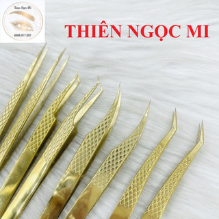 Nhíp Tách mi pakistan vàng mũi cong dài -loại 1_dụng cụ nối mi_Thienngocmi